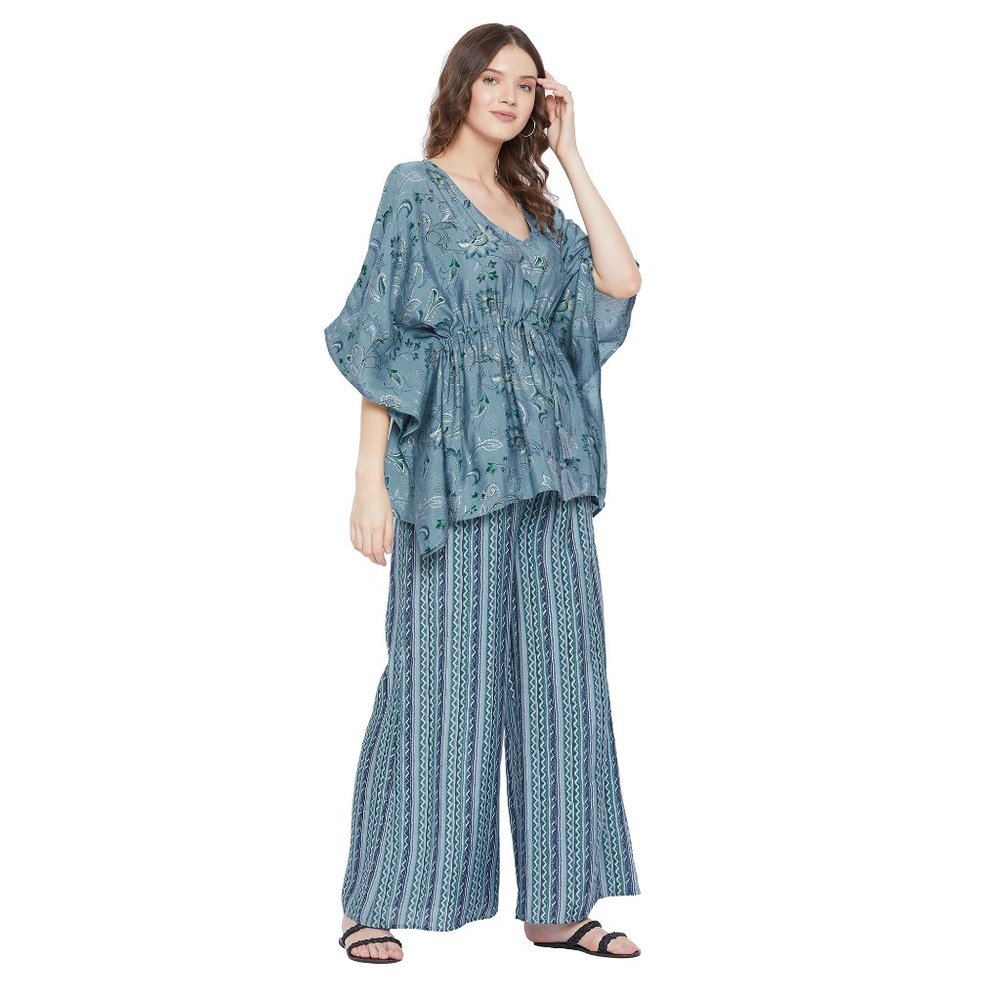 Gypsie Blu Womens Co-Ord Set Rayon Floral 2 Piece Pajamas Sets For Girls - Picture 4 of 9